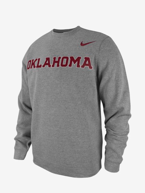 Oklahoma Club Fleece Nike Men's College Crew-Neck Sweatshirt