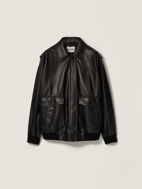 Miu Miu Nappa leather blouson jacket