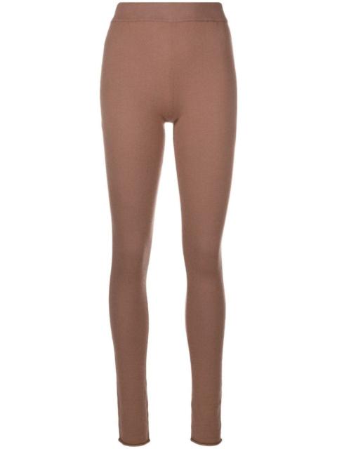 slim-cut rolled-cuff leggings