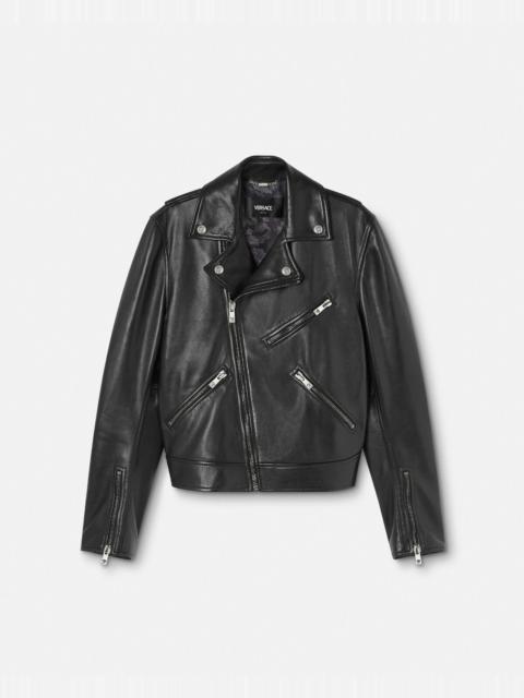 VERSACE Leather Biker Jacket