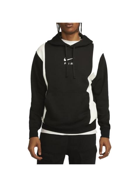 Nike Air Fleece Pullover Hoodie "Black / Summit White" FN7691 010