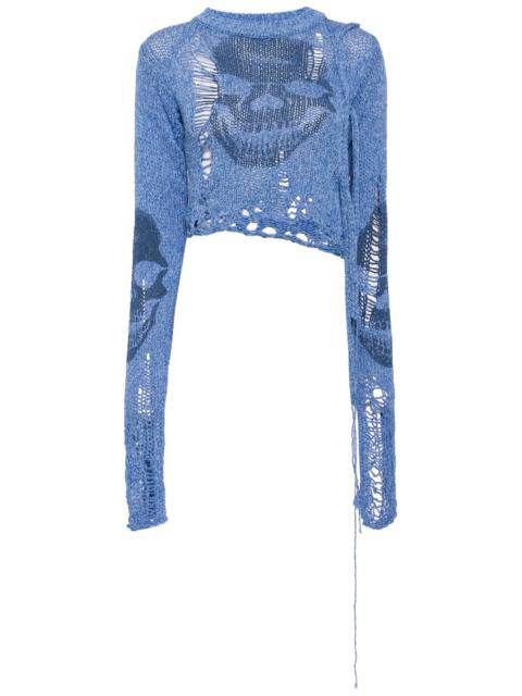 OTTOLINGER Distressed Knit Long Sleeve Top