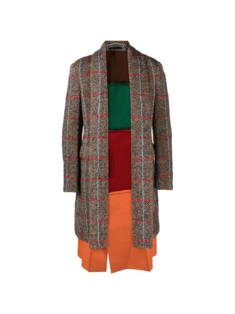 Comme des Garçons Homme Plus herringbone tweed 뒤집을 수 있는 overcoat