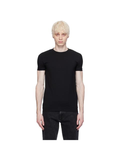 ZEGNA Black Round Neck T-Shirt