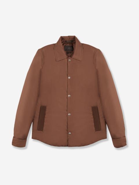 SLOWEAR Casual fit technical fabric padded overshirt