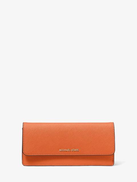 MICHAEL KORS Jet Set Large Saffiano Leather Snap-Front Wallet