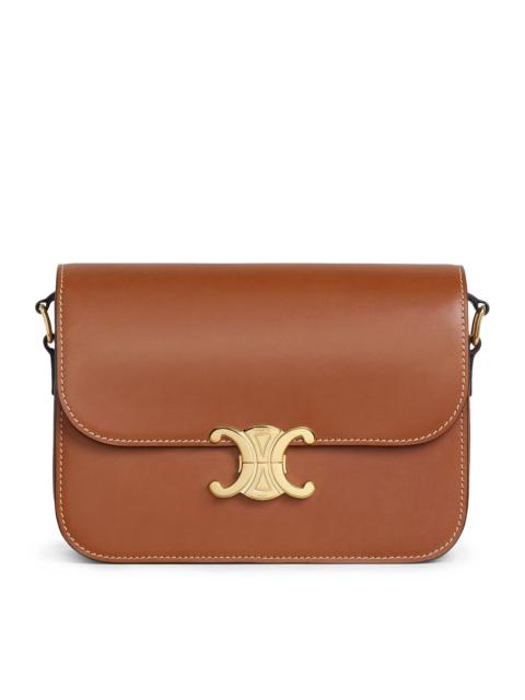 CELINE TRIOMPHE CLASSIQUE BAG IN NATURAL TAN CALF LEATHER