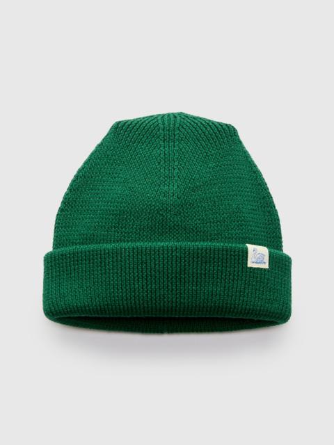 Merz b. Schwanen Merino Wool Ribbed Beanie in Moss