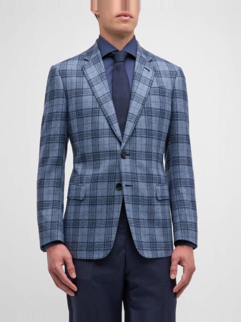 GIORGIO ARMANI Men's Soft Wool-Cashmere Plaid Sport Coat