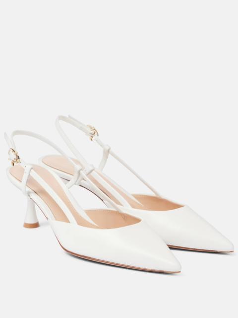 Gianvito Rossi Bridal Ascent 55 leather slingback pumps