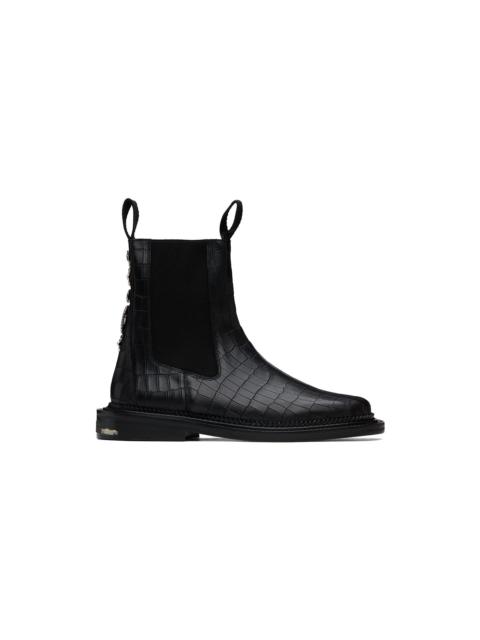 TOGA VIRILIS Black Side Gore Chelsea Boots