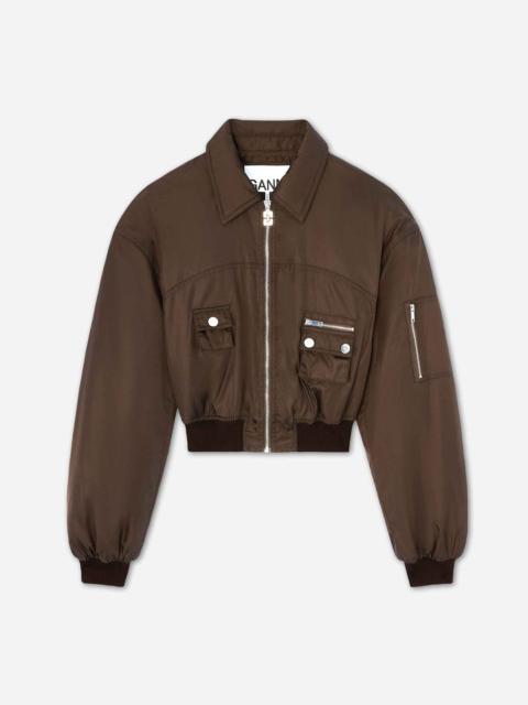 GANNI DUCHESSE BOMBER JACKET