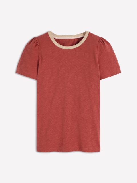 BODEN Metallic Trim T-Shirt-Roasted Chestnut Brown
