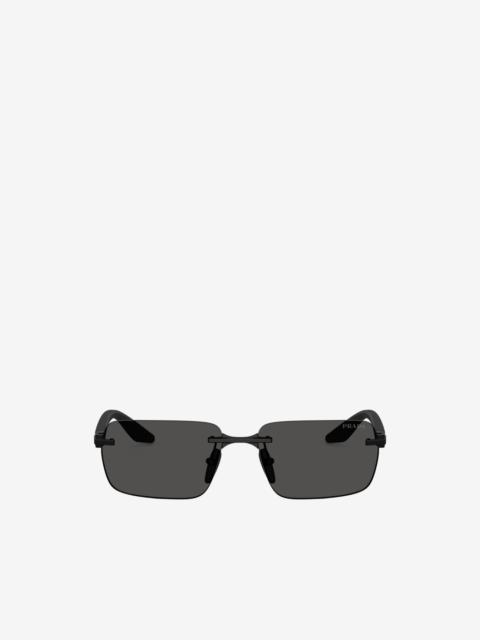 Prada rimless rectangle-frame sunglasses