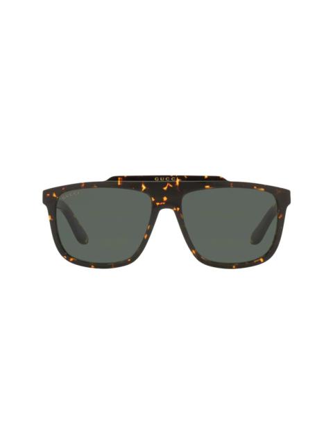 tortoise square-frame sunglasses
