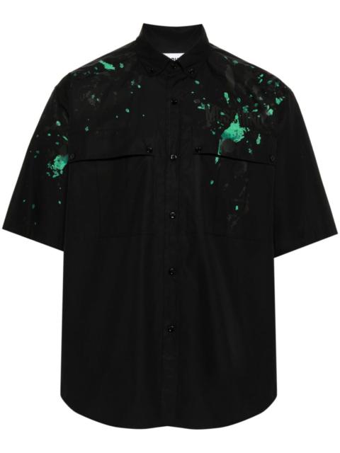 graphic-print cotton shirt
