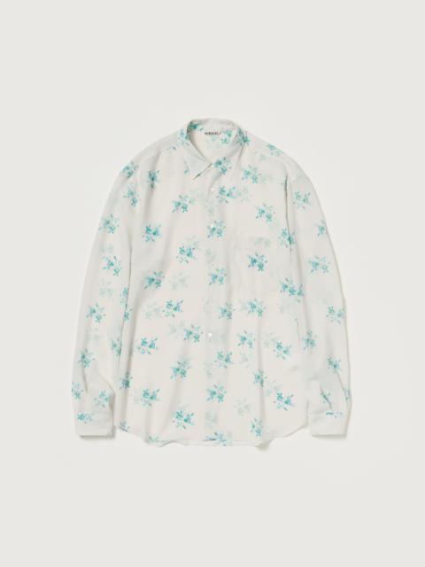 AURALEE PRINTED AIRY SILK GEORGETTE SHIRT