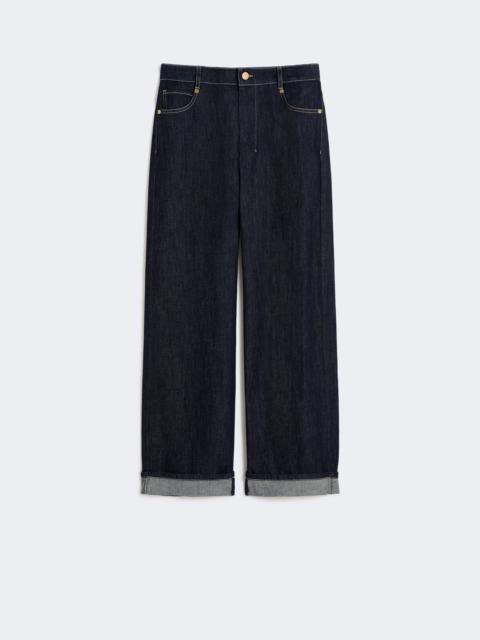 'S Max Mara Denim turn-up jeans - ULTRAMARINE