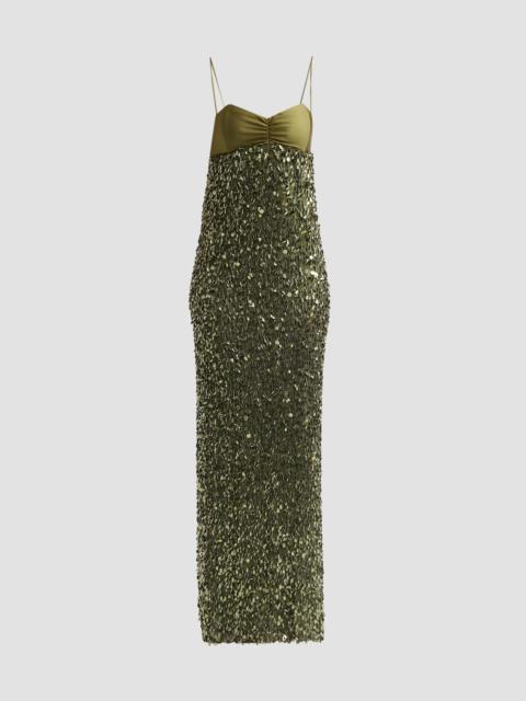 Black Halo Women's Berri Jersey Sequined Maxi Dress - Moss
