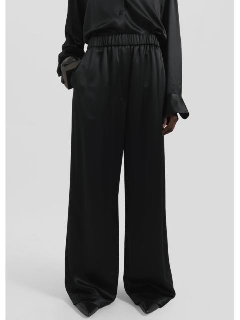The Frankie Shop Mirca Satin Elastic Pants - Black