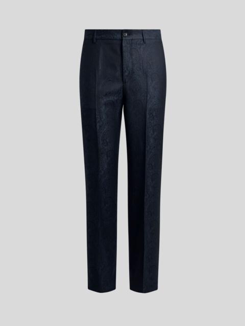 Etro WOOL JACQUARD TROUSERS WITH ARNICA MOTIF