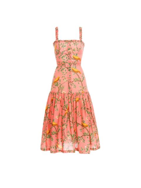 Agua by Agua Bendita Níspero Canarios Pink Midi Dress