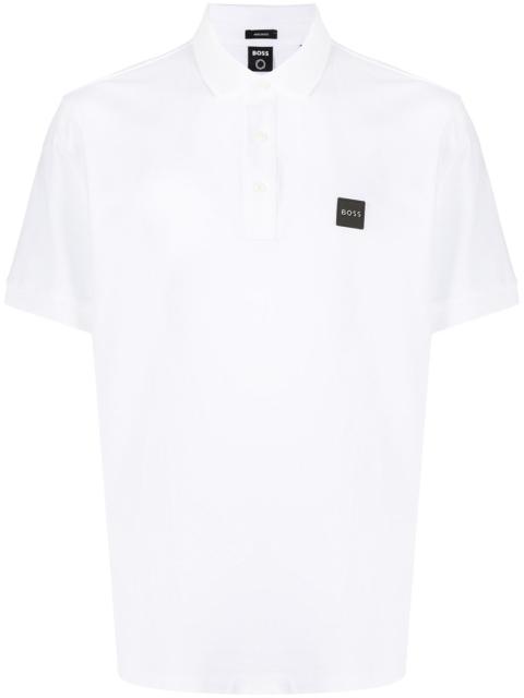 BOSS logo-print polo shirt