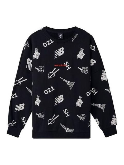 New Balance New Balance Unisex Printing Round-neck Sweatshirt Black AMT03371-BK