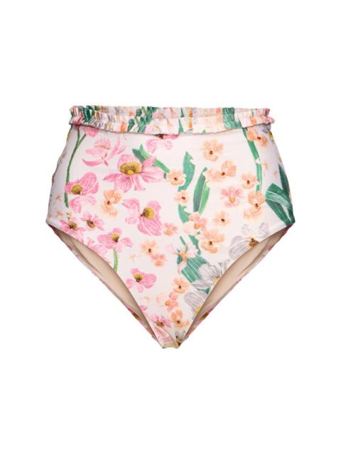 Nopal floral print lycra bikini bottoms