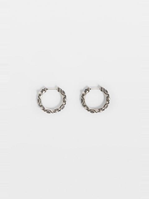 Ann Demeulemeester Lone Grained Hoop Earrings