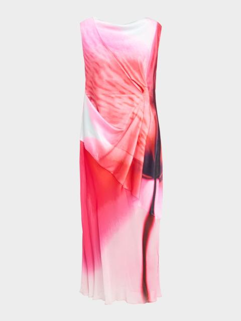 SIGNIFICANT OTHER Farrah Draped Satin-Georgette Dress