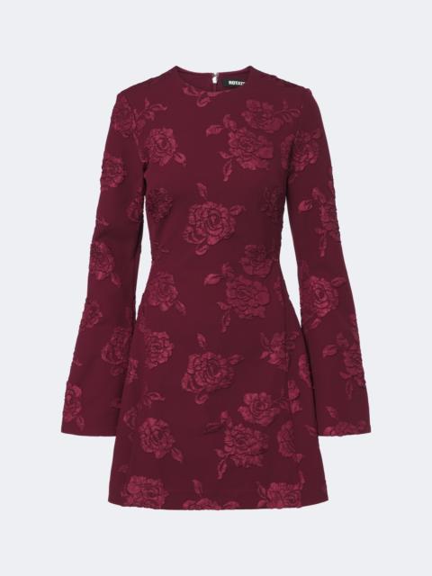 ROTATE Floral jacquard minidress
