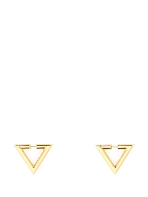 Gold metal V Detail earrings