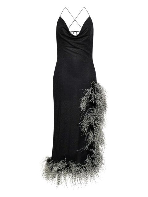 Oséree Lumière Plumage asymmetric dress