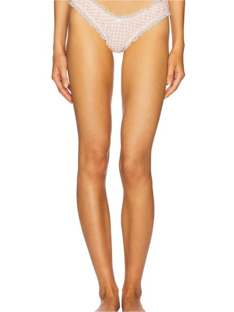 For Love & Lemons Petal Gingham Thong Panty