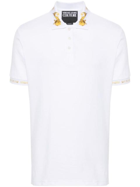 Watercolor Couture-print polo shirt