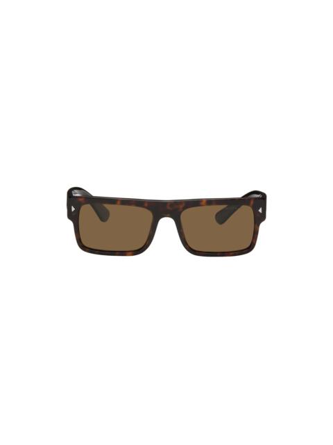 Brown Rectangular Sunglasses