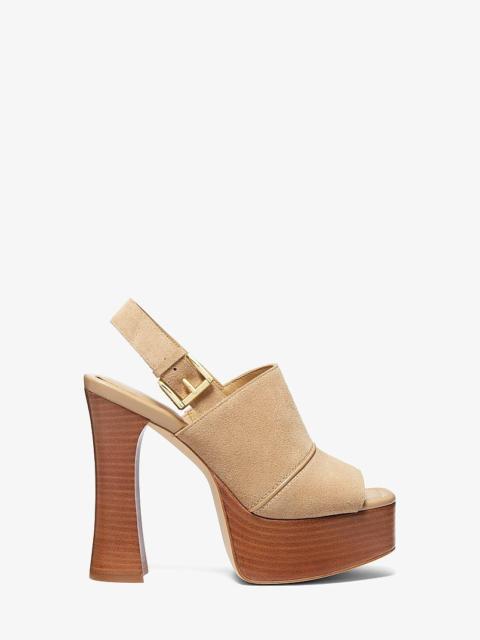MICHAEL KORS Rye Suede Platform Sandal