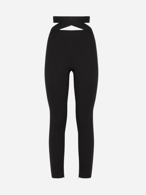 Dolce & Gabbana Viscose pants with strap detail