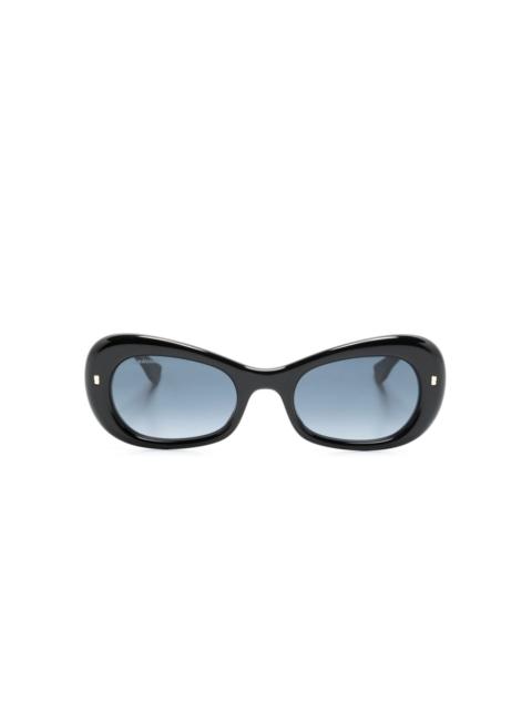 DSQUARED2 logo-plaque oval-frame sunglasses