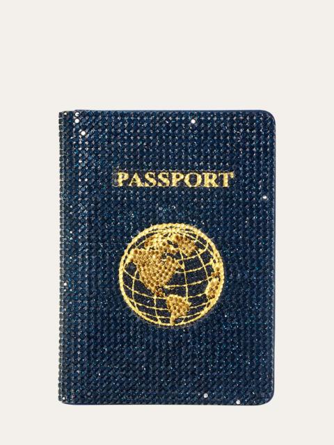 JUDITH LEIBER Allover Crystal Passport Holder