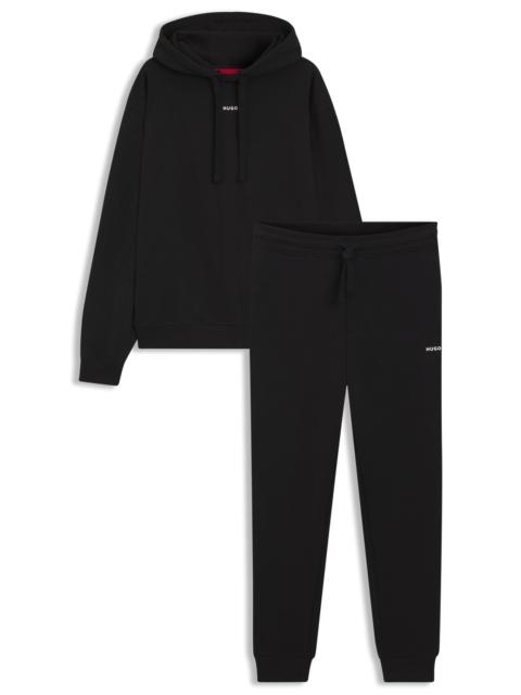 HUGO LOGO-PRINT TRACKSUIT IN COTTON TERRY