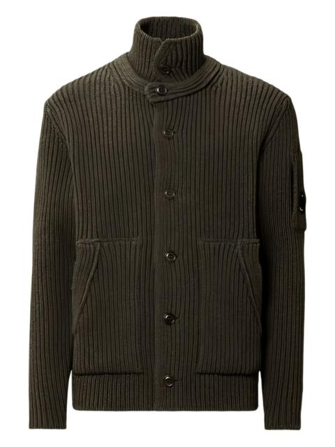 C.P. Company button ribbed cardigan