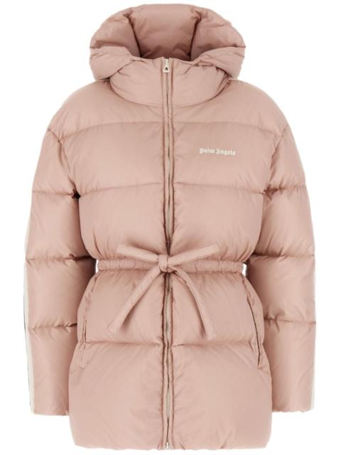 Palm Angels drawstring hooded puffer jacket