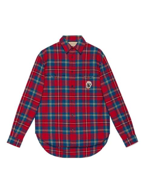 GUCCI Gucci Tartan Shirt With Skunk 'Red' 720960-ZAK7U-6499