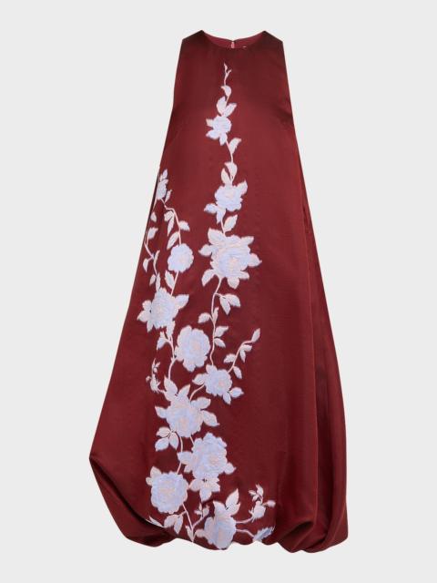 LELA ROSE Rose Fil Coupe Sleeveless Midi Bubble Dress