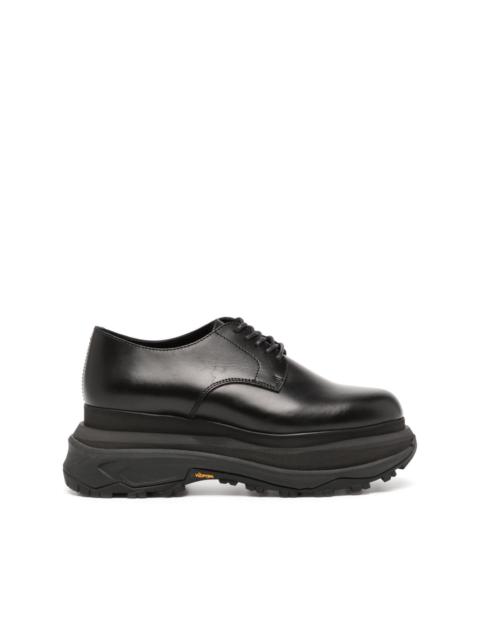 sacai platform leather oxford shoes