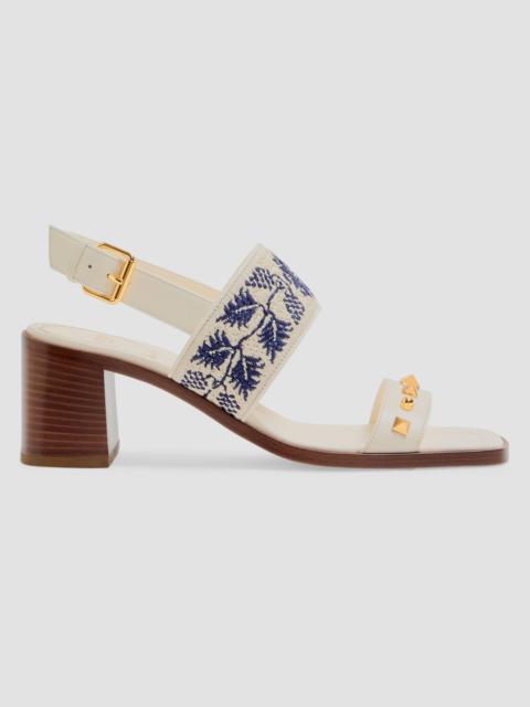 Valentino Women's Plaster Caster 60MM Sandals - Ivory Natural Blue