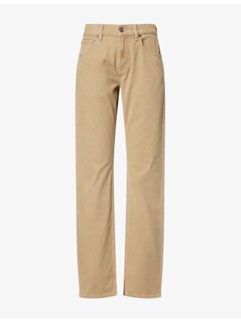 7 For All Mankind Straight-Leg Mid-Rise Denim Jeans