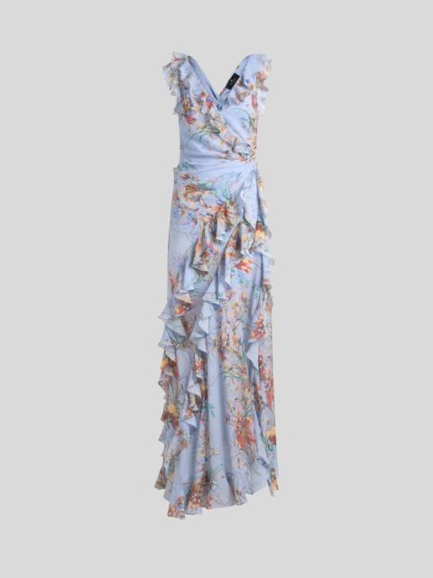 Etro LONG DRESS WITH RUFFLES AND CUT-OUT